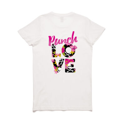 Round Neck Crew T-Shirt - Punch Love on back Thumbnail