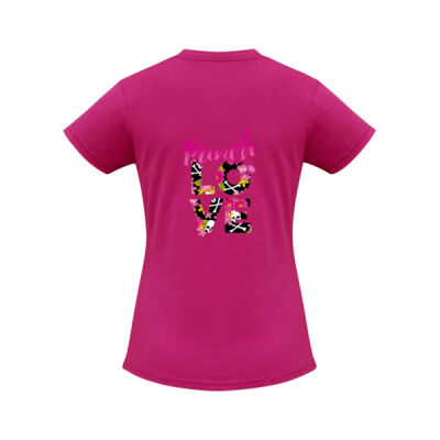 Women's Round Neck T-Shirt - Punch Love on front - size 6 - 26 Thumbnail