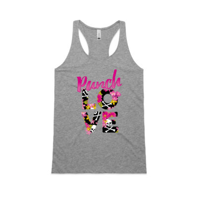 Racer Back Training Singlet - Punch Love on front Thumbnail