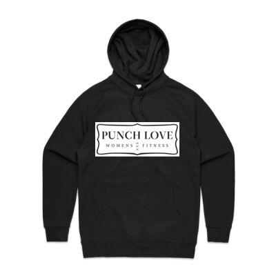 Over the head hoodie with Punch Love corporate logo on front Thumbnail